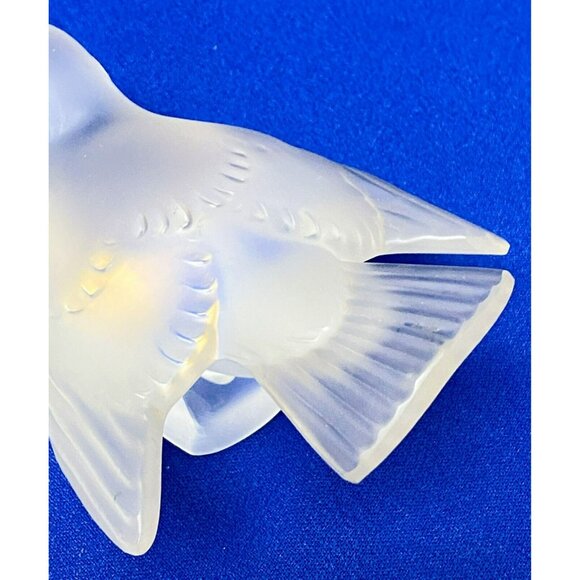 Estate Lalique Frosted Crystal Bird Paperweight! - Damaged! 121 - Picture 9 of 12